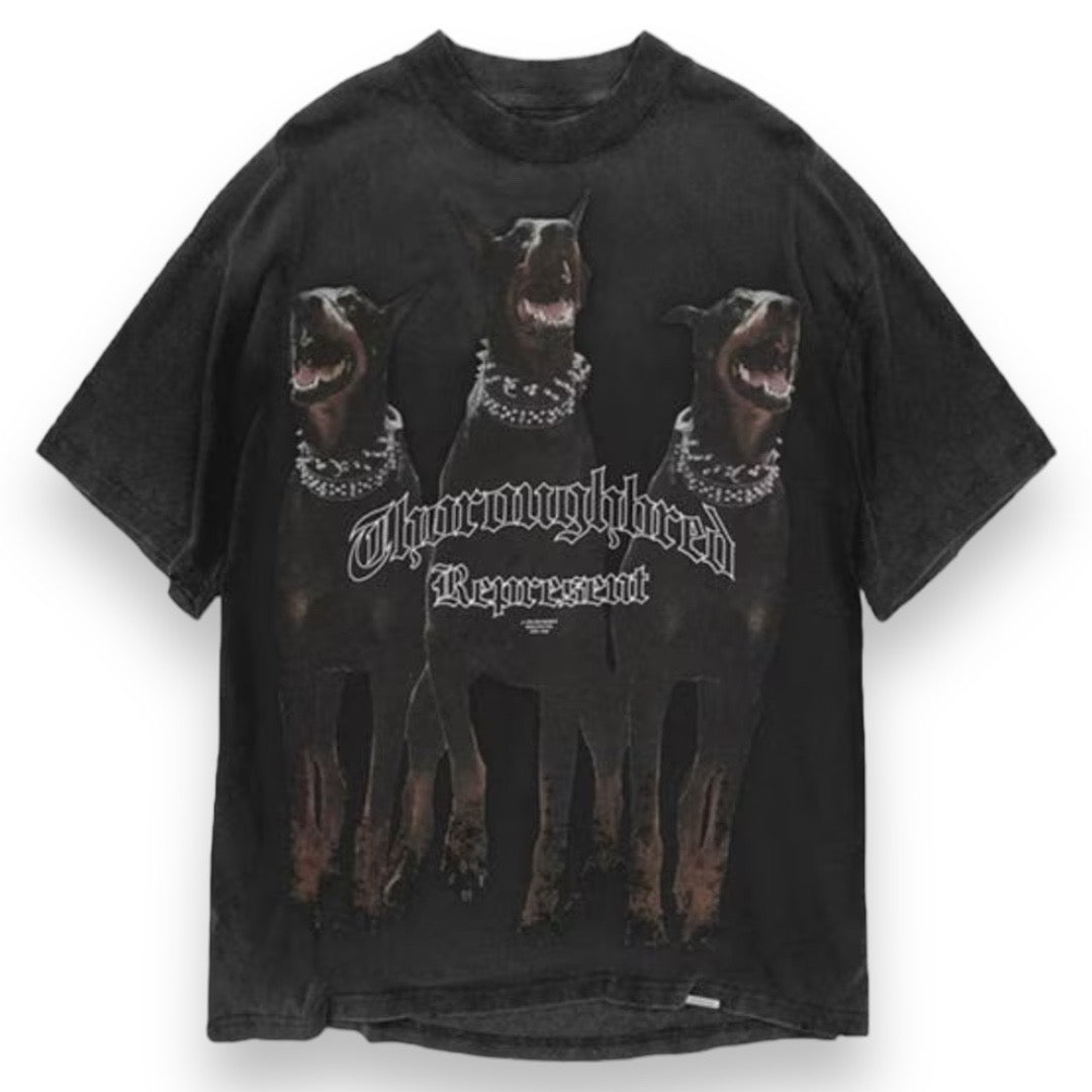REPRESENT THOROUGHBRED DOG T-SHIRT VINTAGE BLACK