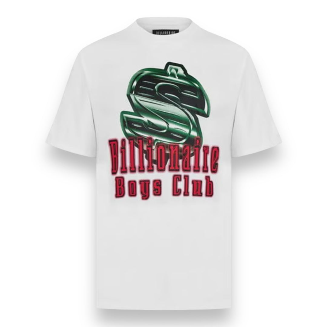 BILLIONAIRE BOYS CLUB DOLLAR $ T-SHIRT WHITE