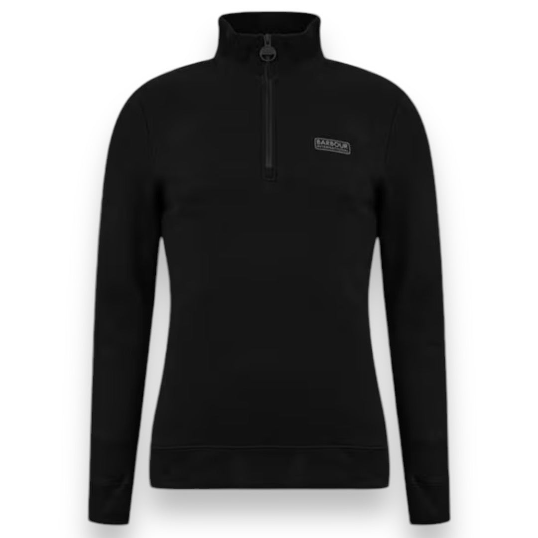 BARBOUR INTERNATIONAL 1/4 ZIP SWEATSHIRT BLACK / GREY