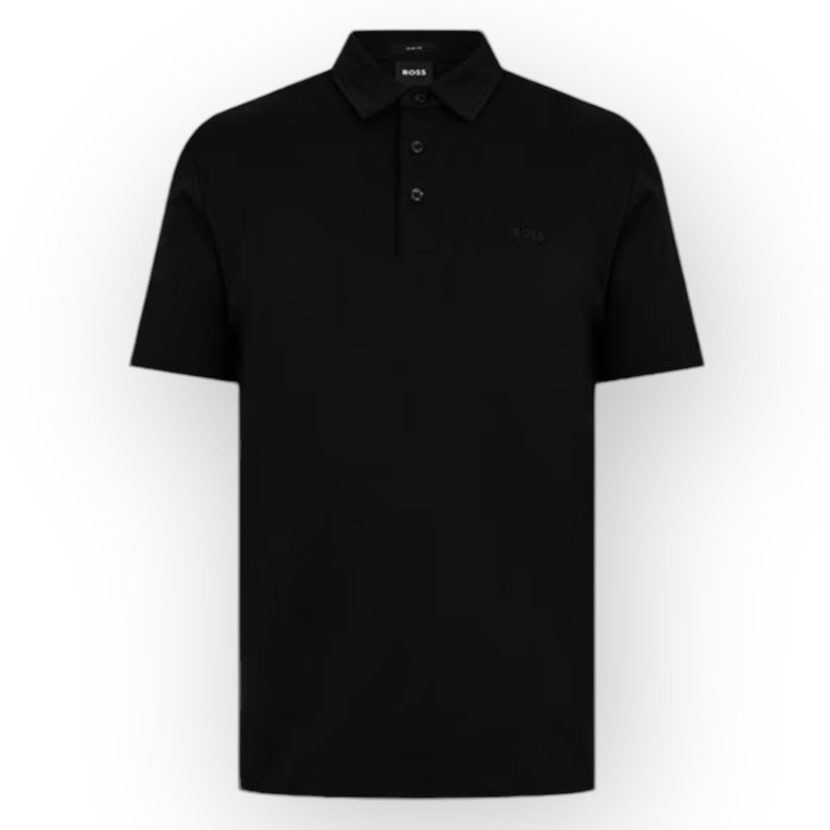 HUGO BOSS PALOS SMART POLO SHIRT BLACK