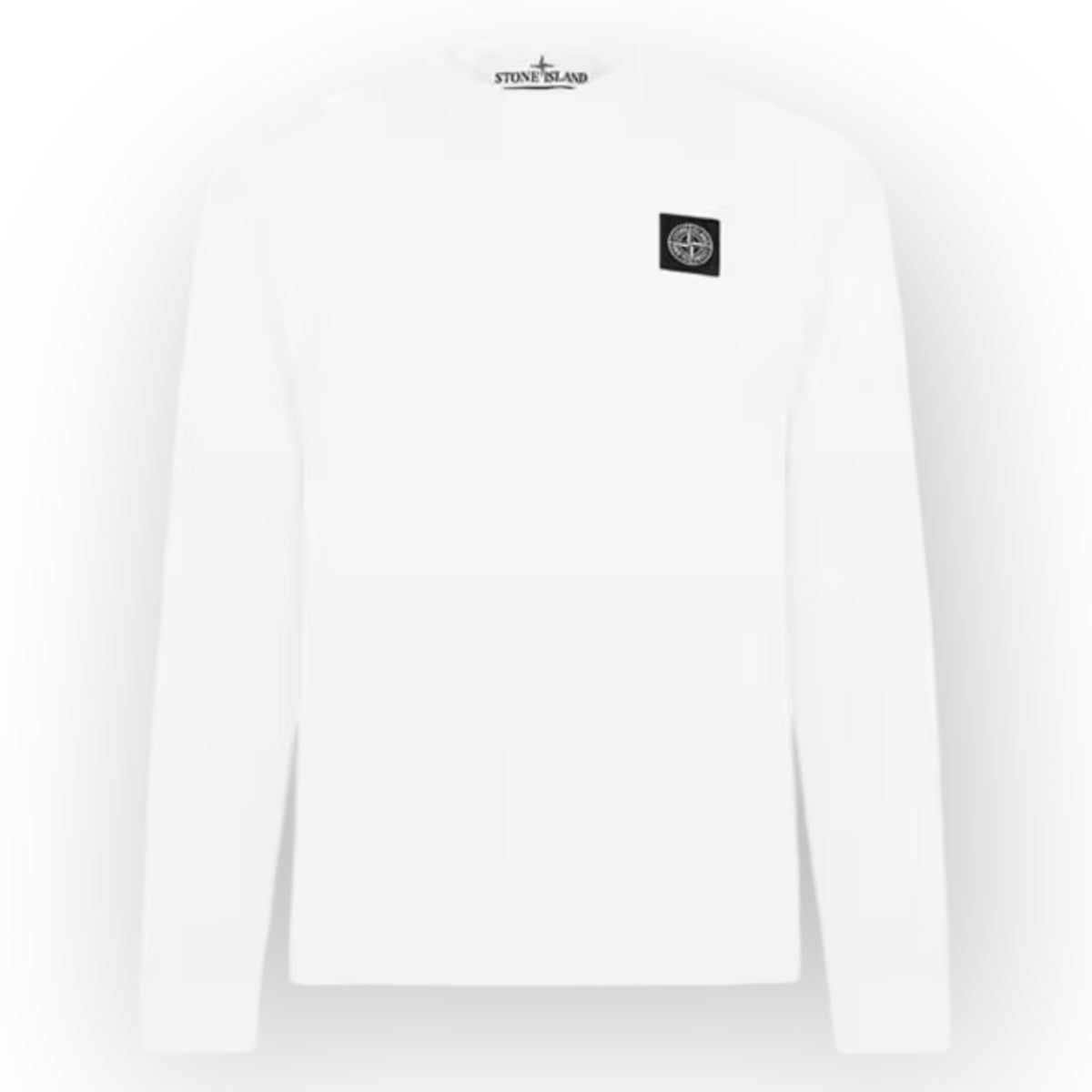 STONE ISLAND PATCH LOGO LONG SLEEVE T-SHIRT WHITE