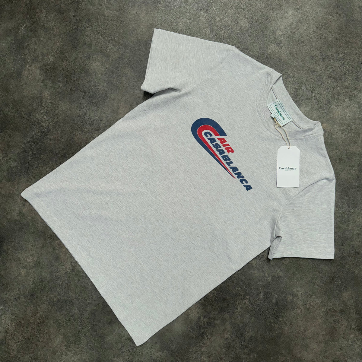 CASABLANCA AIR LOGO T SHIRT GREY