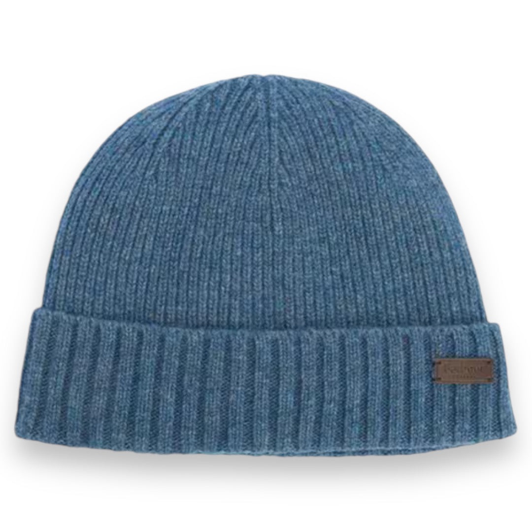 BARBOUR BEANIE HAT DENIM BLUE