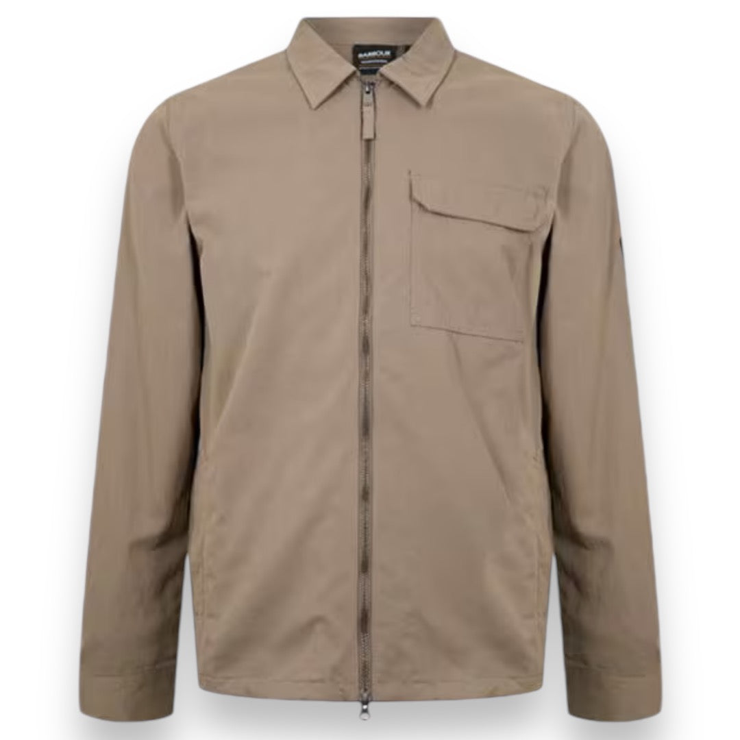 BARBOUR INTERNATIONAL POCKET MAZE OVERSHIRT LIGHT BROWN