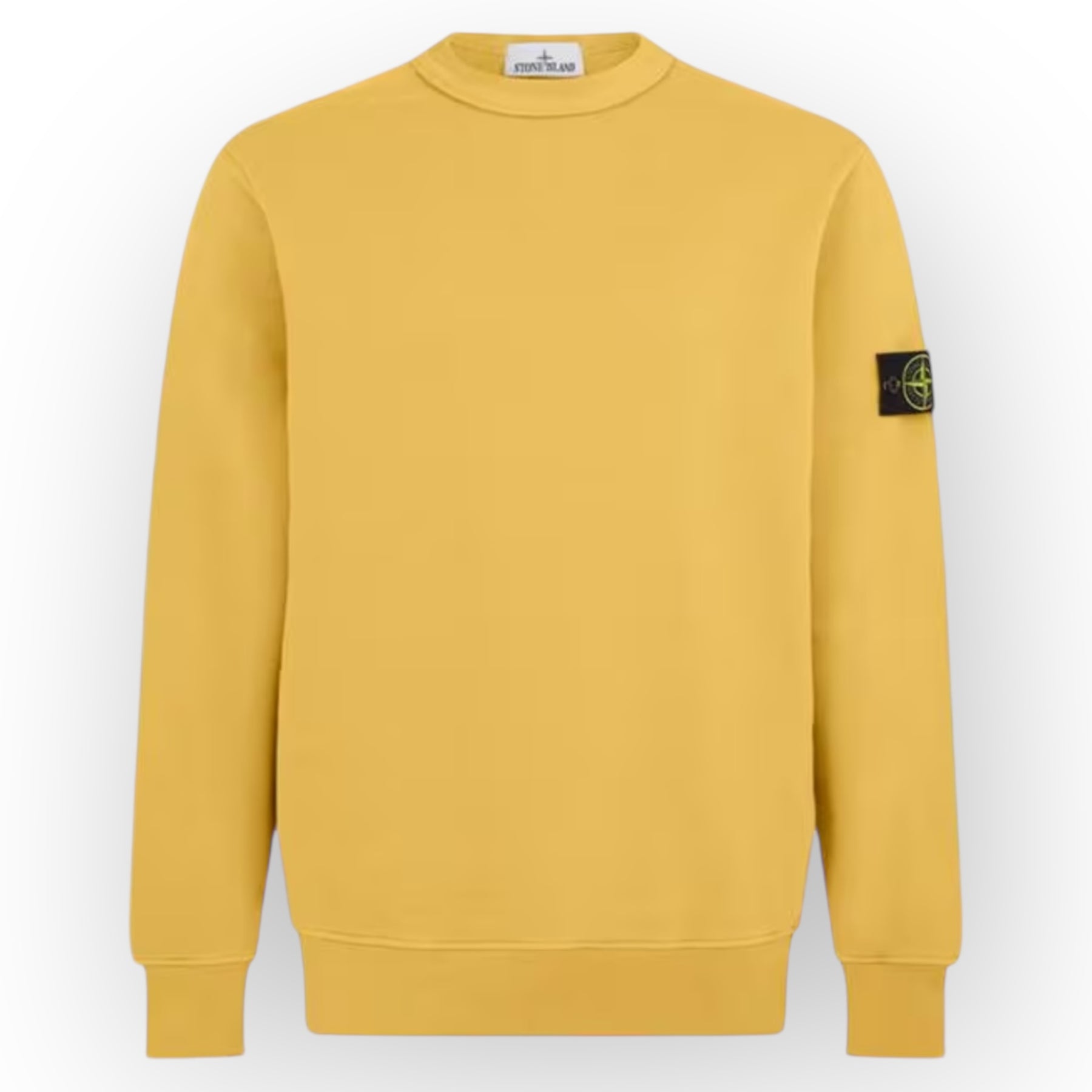 STONE ISLAND CREW NECK SWEATSHIRT OCRA YELLOW