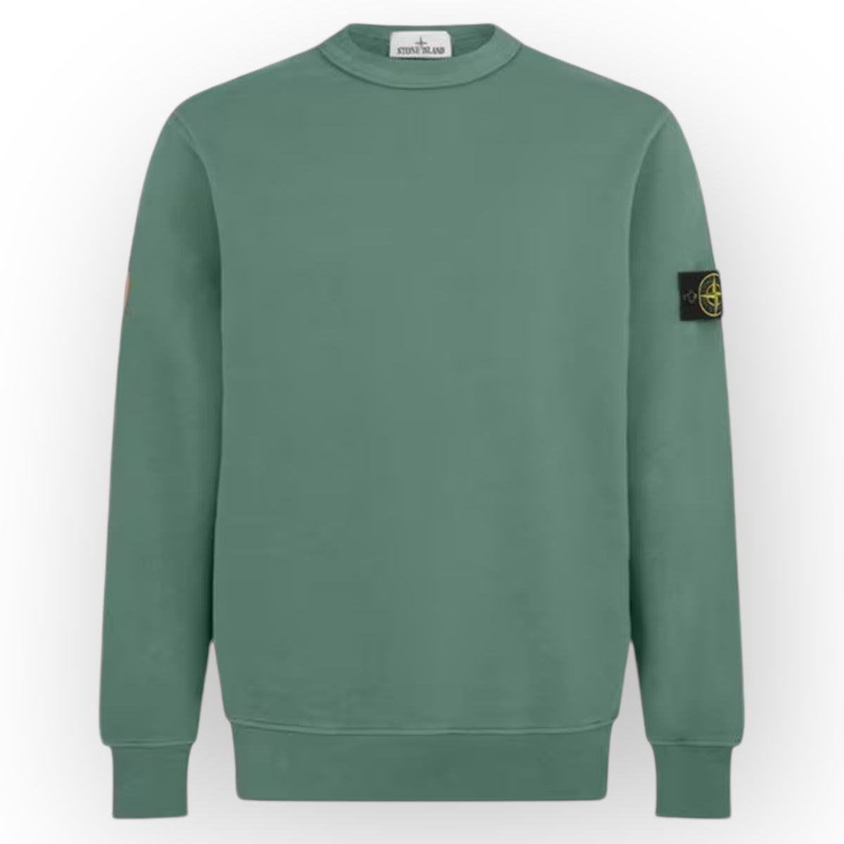 STONE ISLAND CREW NECK SWEATSHIRT SALVIA GREEN