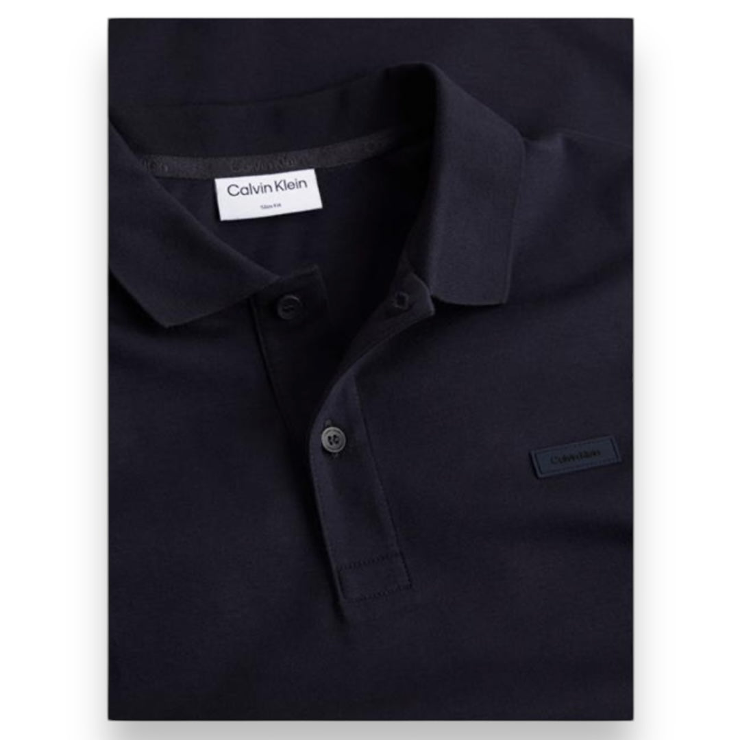 CALVIN KLEIN LIQUID TOUCH SLIM POLO SHIRT DARK BLUE