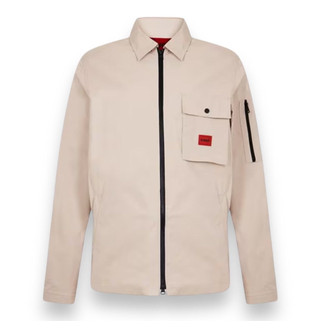 HUGO BOSS HUGO OVERSHIRT TAUPE BEIGE