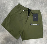 BALMAIN ZIP SWIM SHORTS KHAKI GREEN