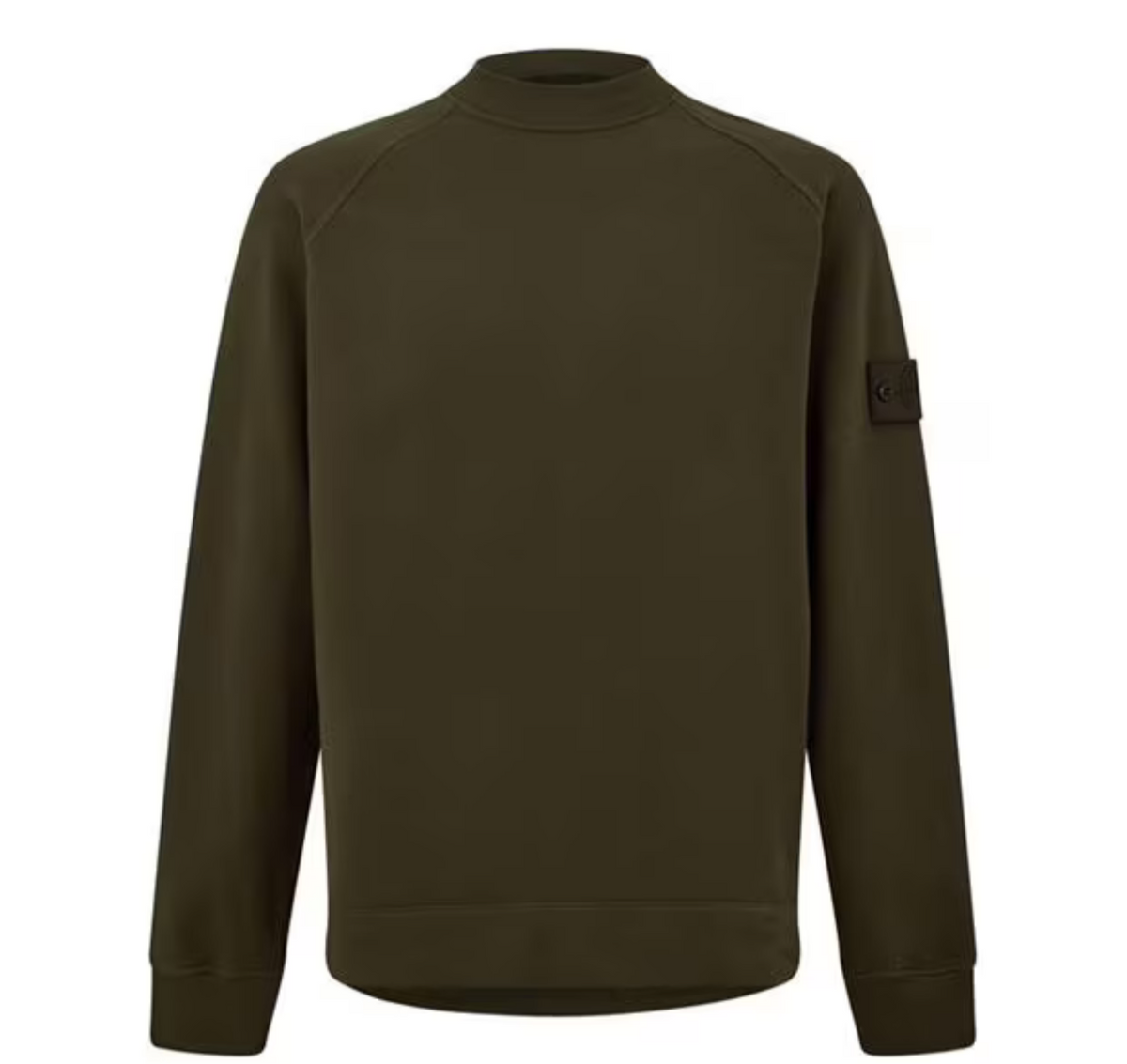 STONE ISLAND GHOST CREW NECK SWEATSHIRT MILITARY GREEN