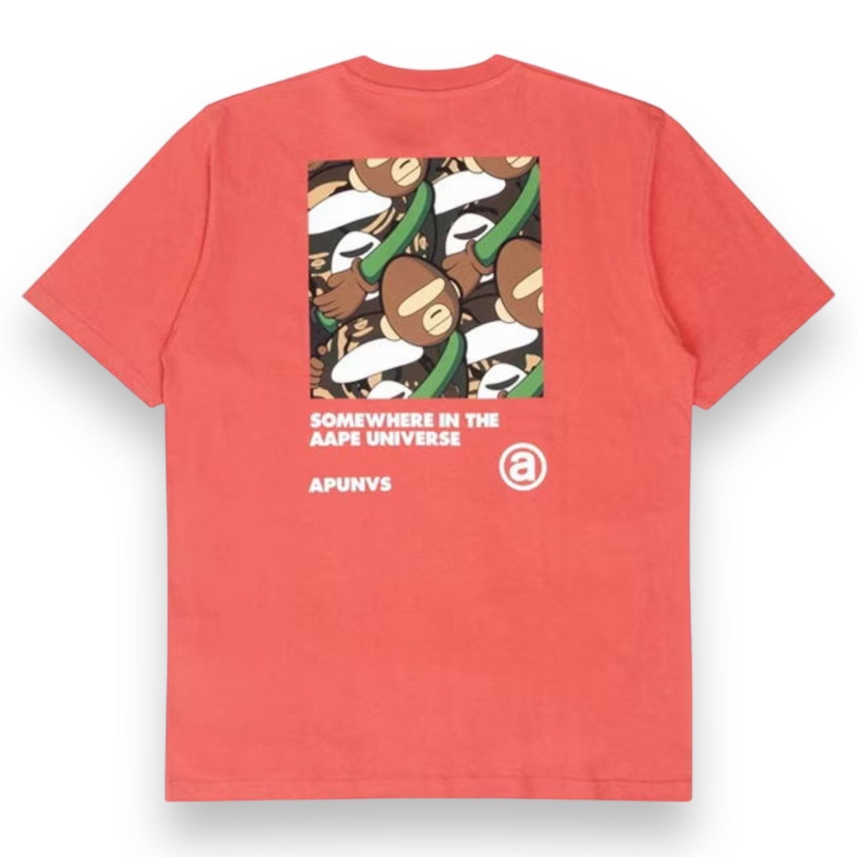 A BATHING APE AAPE UNIVERSE T-SHIRT RED