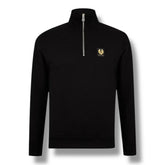 BELSTAFF PATCH LOGO 1/4 ZIP SWEATSHIRT BLACK