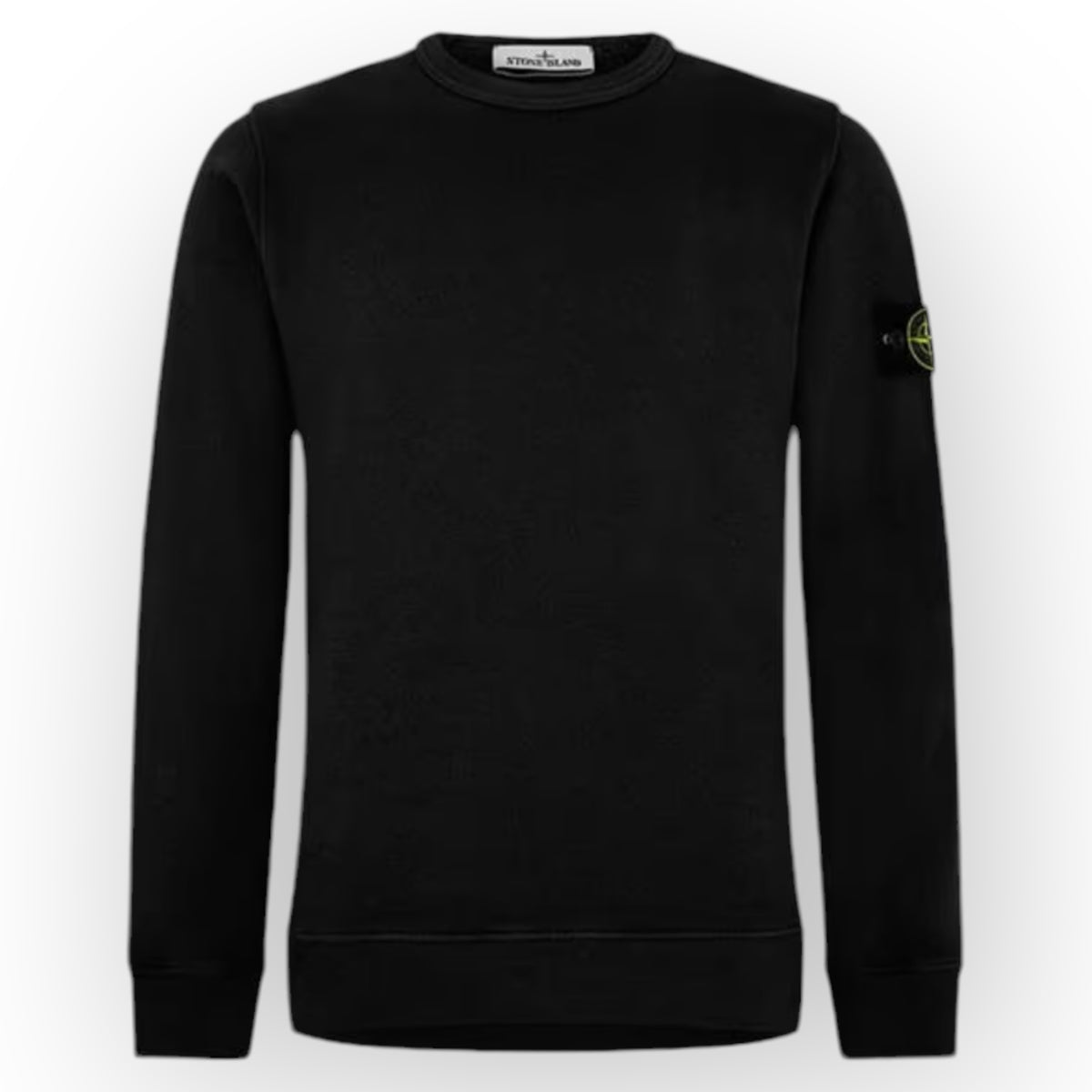 STONE ISLAND CREW NECK SWEATSHIRT BLACK