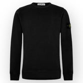 STONE ISLAND CREW NECK SWEATSHIRT BLACK