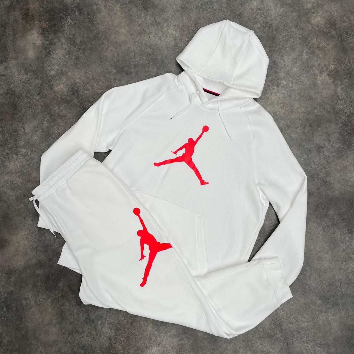 NIKE AIR JORDAN HOODED FULL TRACKSUIT WHITE