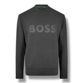 HUGO BOSS LOGO TECH SWEATSHIRT SLATE GREY