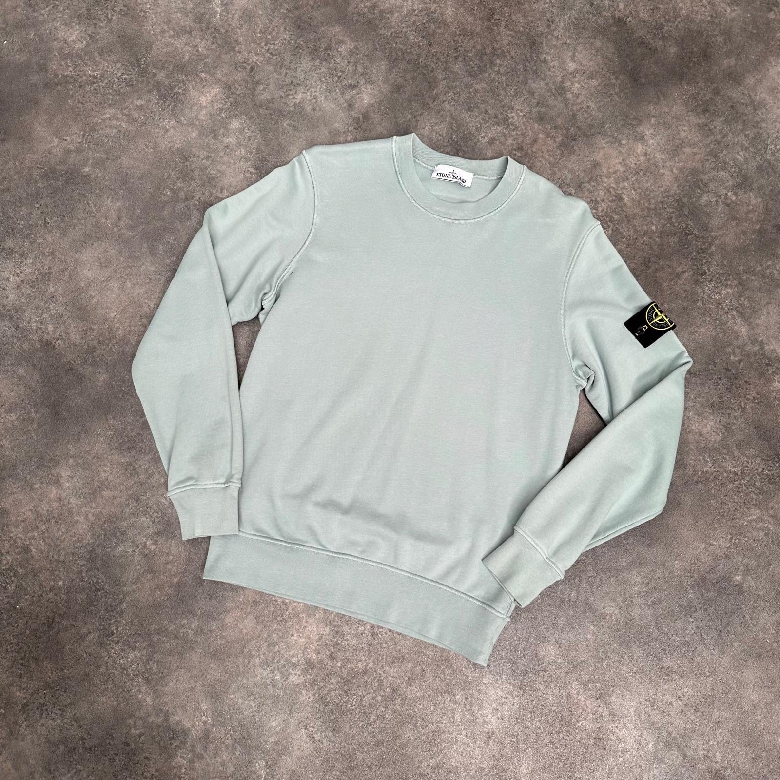 STONE ISLAND CREWNECK SWEATSHIRT CIELO BLUE * SALE *