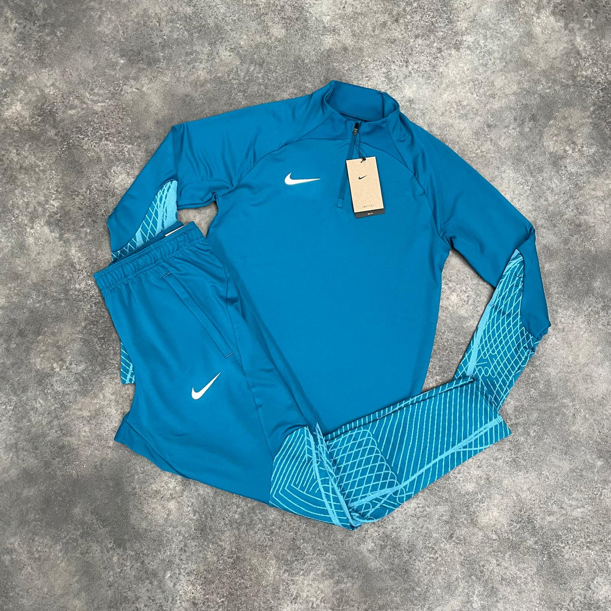 NIKE FOOTBALL 1/4 ZIP POLY TRACKSUIT BLUE