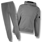 CP COMPANY LENS HOODED TRACKSUIT DUST GREY