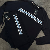 HUGO BOSS SWEATSHIRT & SHORTS COMBO NAVY BLUE *SALE*