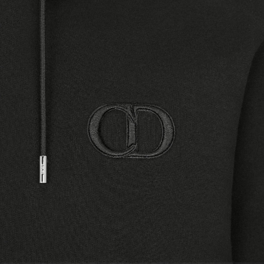 CHRISTIAN DIOR CD ICON LOGO HOODIE BLACK