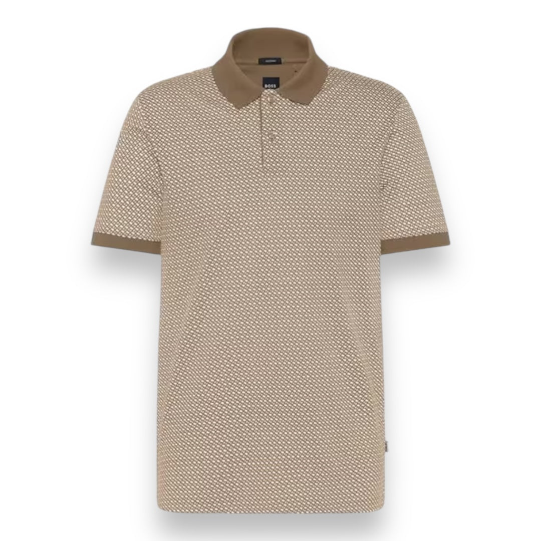 HUGO BOSS HB MONOGRAM PARLAY POLO BEIGE