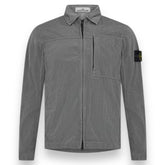 STONE ISLAND ZIP UP CRINKLE REPS OVERSHIRT GREY