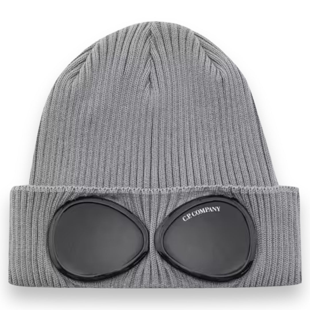 CP COMPANY GOGGLE BEANIE HAT DUST GREY