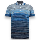 MISSONI GRAD DYE STRIPE POLO WHITE BLUE