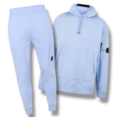 CP COMPANY LENS HOODED TRACKSUIT SKY BLUE