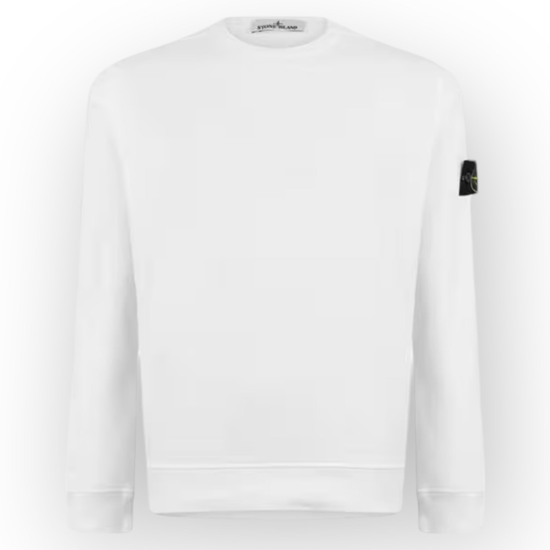 STONE ISLAND CREW NECK SWEATSHIRT WHITE