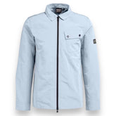 BARBOUR INTERNATIONAL POCKET NYLON METAL STYLE OVERSHIRT SKY BLUE