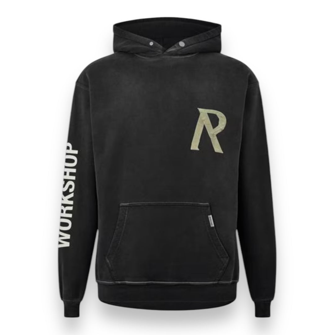 REPRESENT REP TAPE WASH OTTH HOODIE BLACK