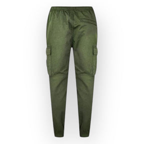 STONE ISLAND RASO CARGO TROUSERS MUSCHIO GREEN