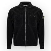 STONE ISLAND ZIP UP CORDUROY OVERSHIRT BLACK