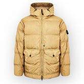 STONE ISLAND HOODED PUFFER JACKET BISCOTTO BEIGE