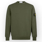 STONE ISLAND CREW NECK SWEATSHIRT MUSCHIO KHAKI GREEN