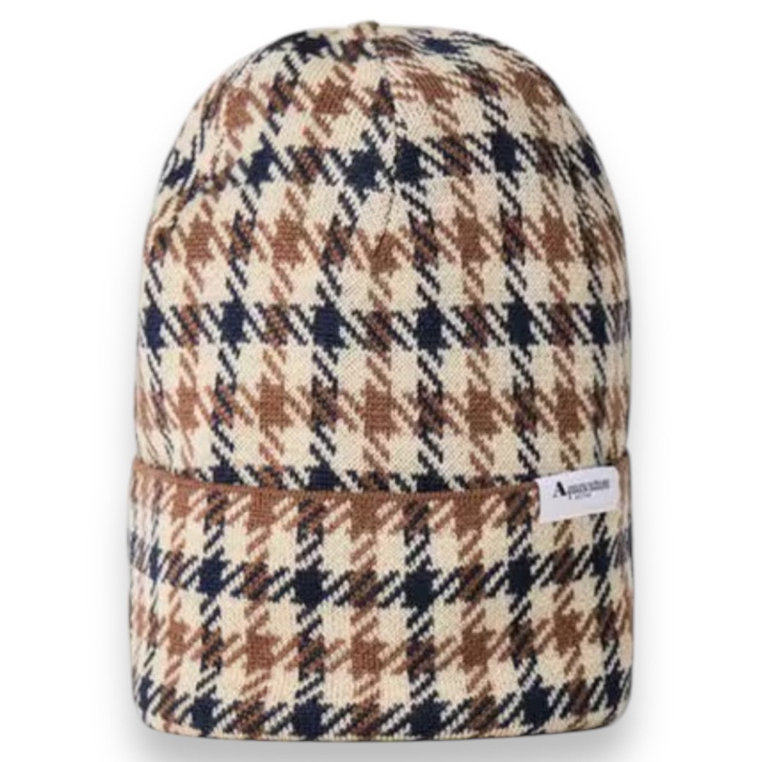 AQUASCUTUM MENS CHECK BEANIE HAT