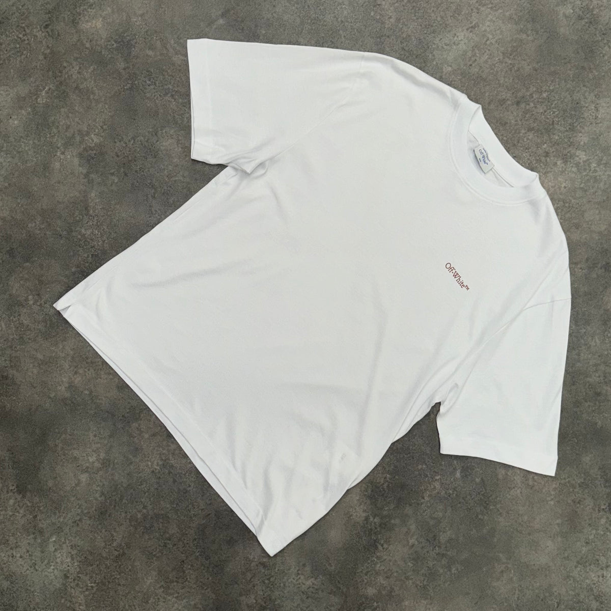 OFF WHITE WHITE CURVED LOGO ARROWS T-SHIRT WHITE