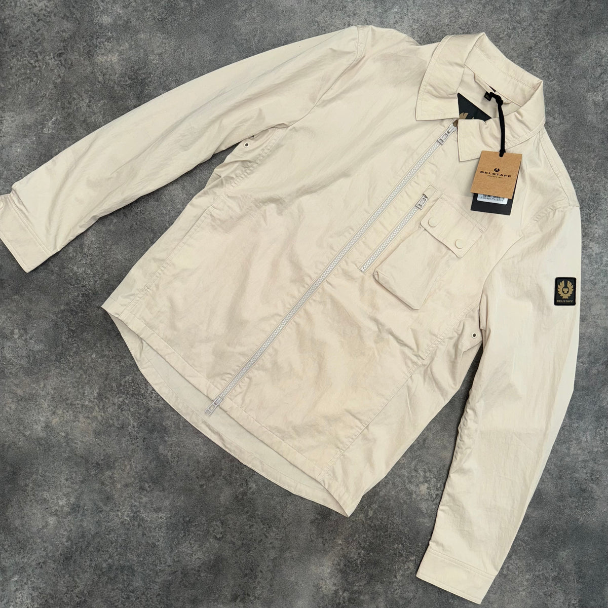 BELSTAFF PATCH LOGO OVERSHIRT BEIGE