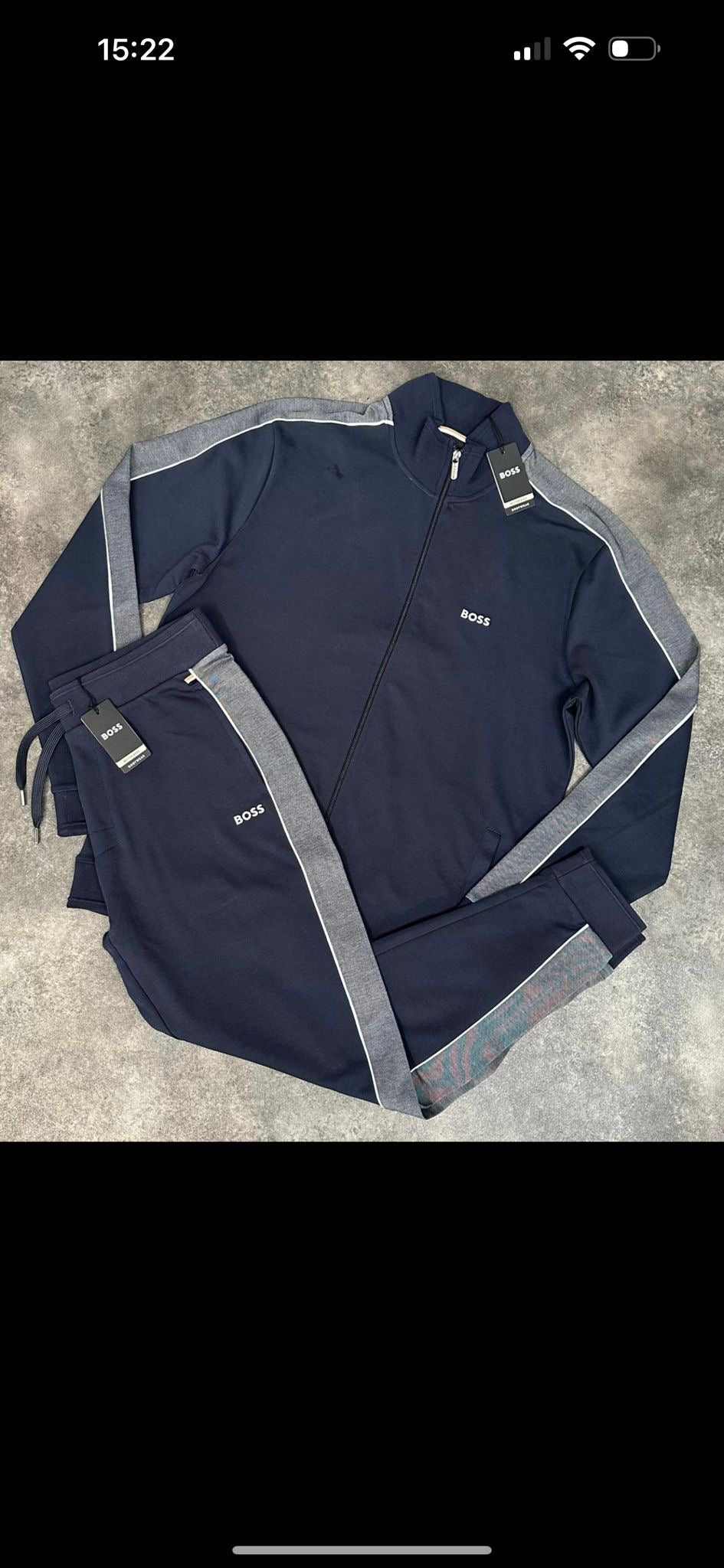 HUGO BOSS ZIP UP FULL TRACKSUIT BLUE * SALE *