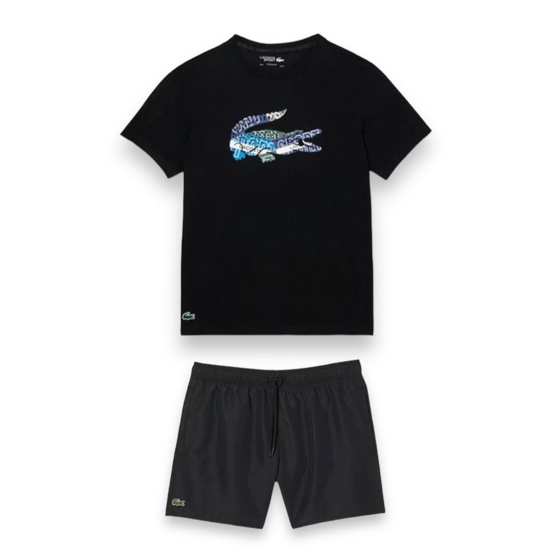Moschino Kids logo-print shorts set - Black