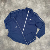 NIKE SPORTSWEAR FULL ZIP POLY TRACKSUIT NAVY BLUE