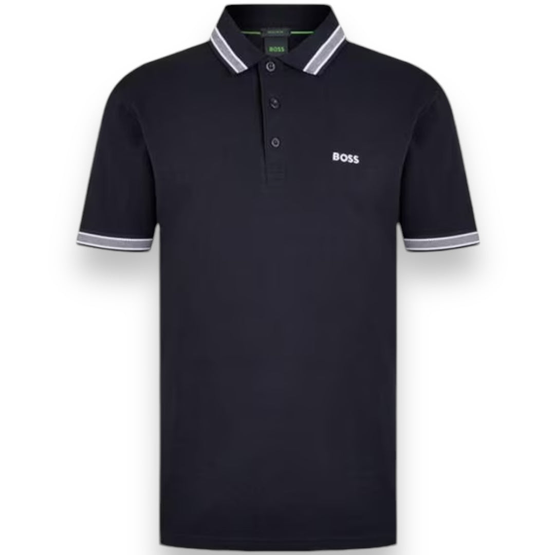 HUGO BOSS PAD POLO SHIRT NAVY BLUE