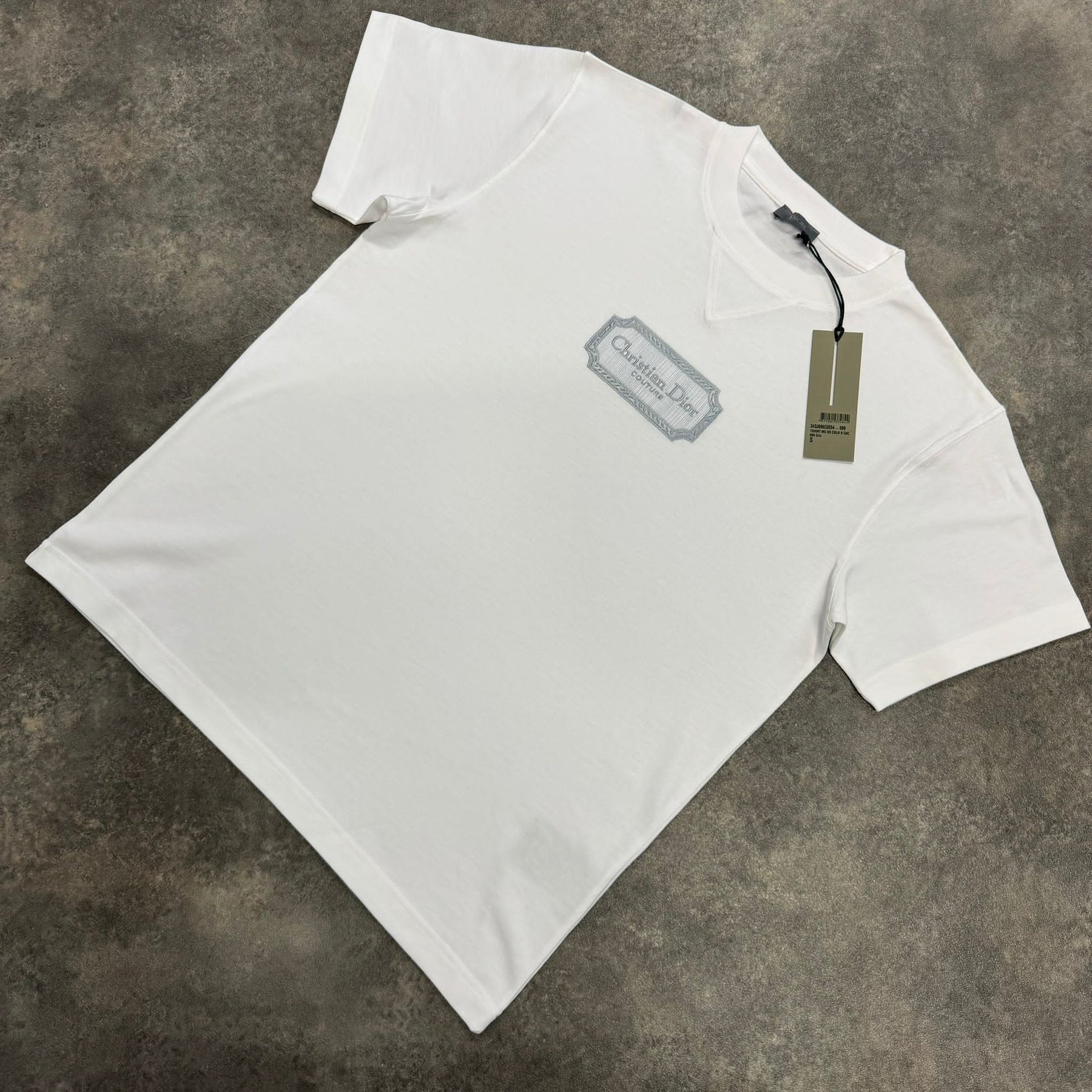 DIOR PLAQUE LOGO T-SHIRT WHITE