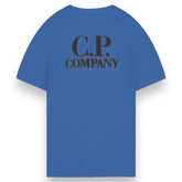 CP COMPANY BIG LOGO PRINT T-SHIRT RIVIERA BLUE