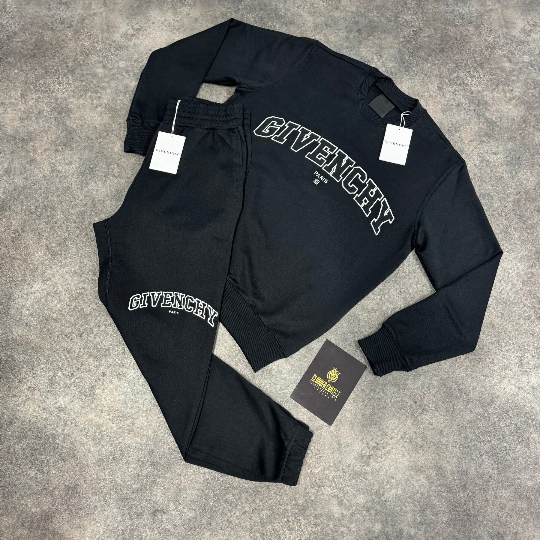 GIVENCHY SPELL OUT FULL TRACKSUIT BLACK