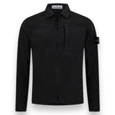 STONE ISLAND ZIP UP CRINKLE REPS OVERSHIRT DARK GREY