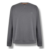 HUGO BOSS PATCH LOGO SWEATSHIRT CHARCOAL GREY