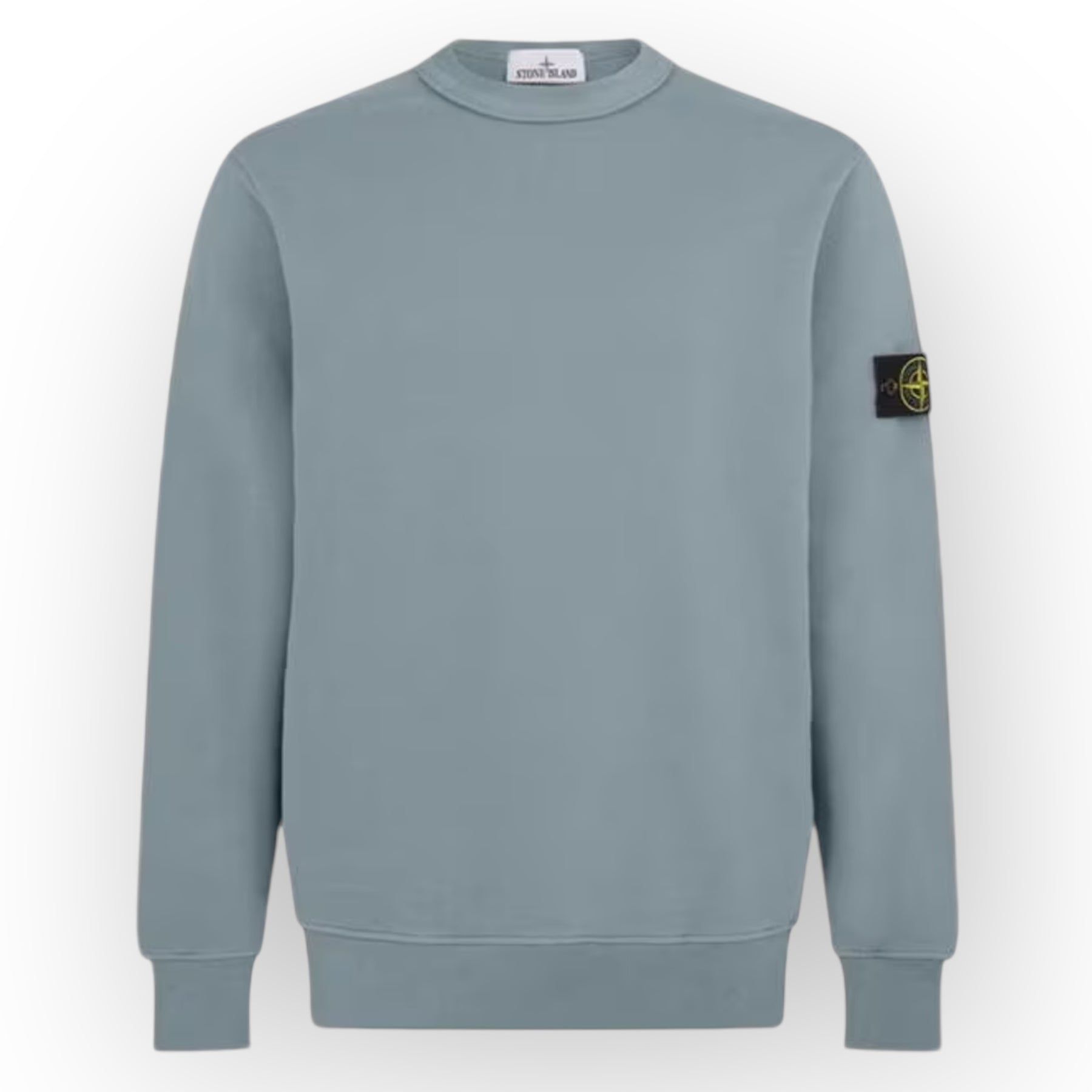 STONE ISLAND CREW NECK SWEATSHIRT GRIG VERD BLUE